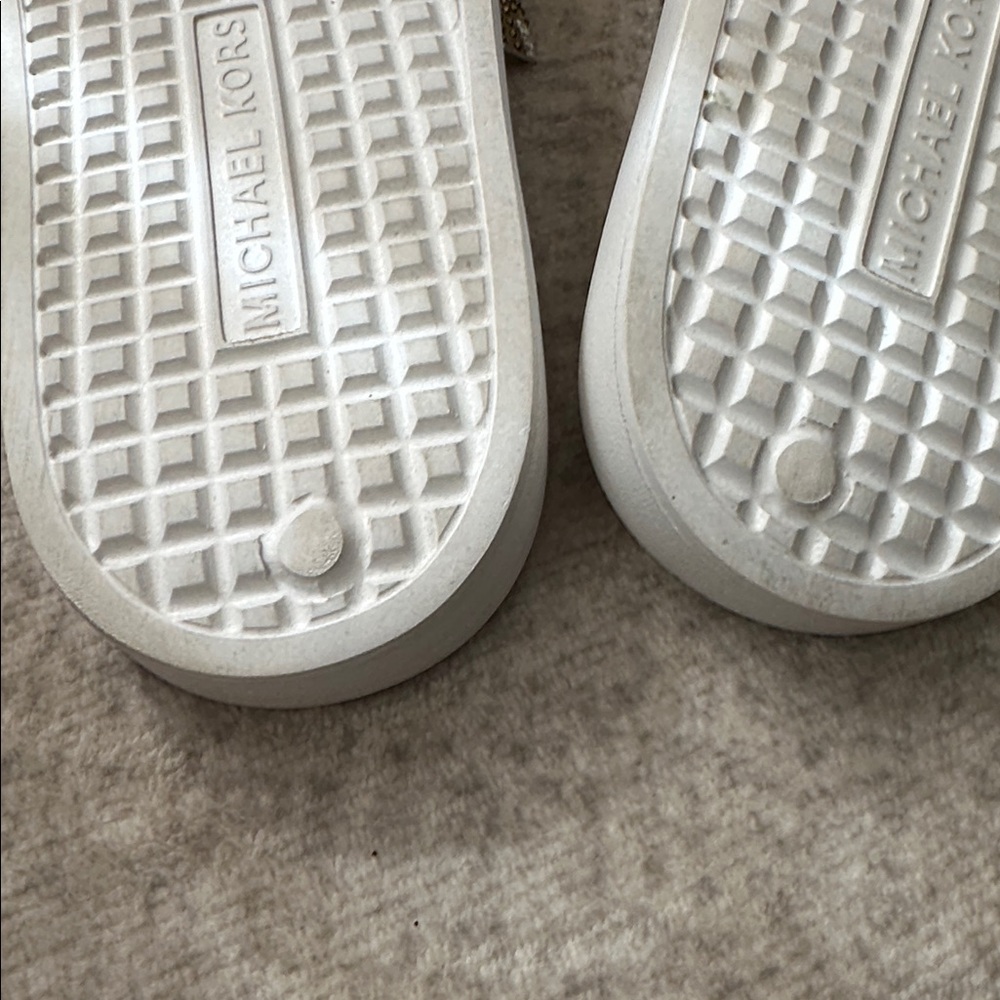 MICHAEL Michael Kors White and Gold Sandals - Picture 7 of 11
